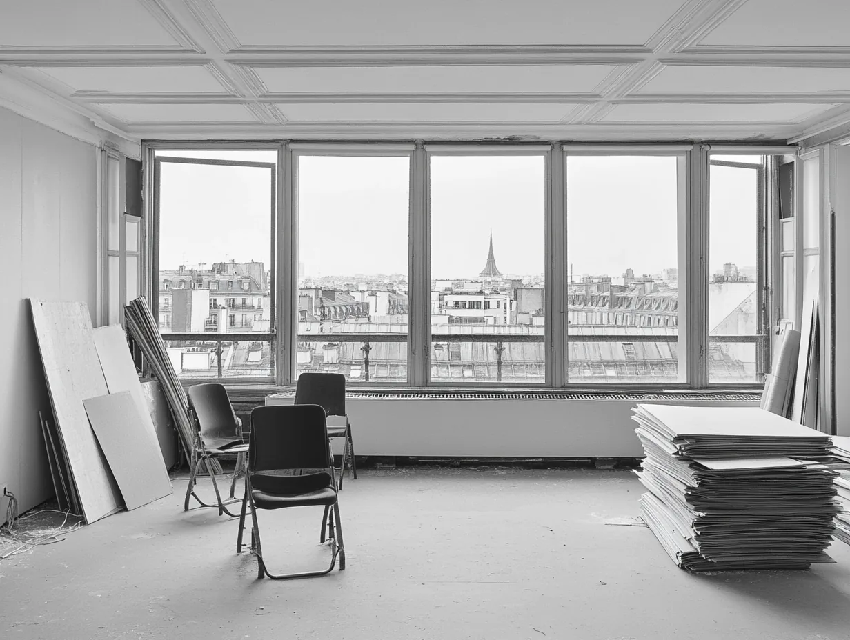 Bureaux français vidés en cours de rénovation